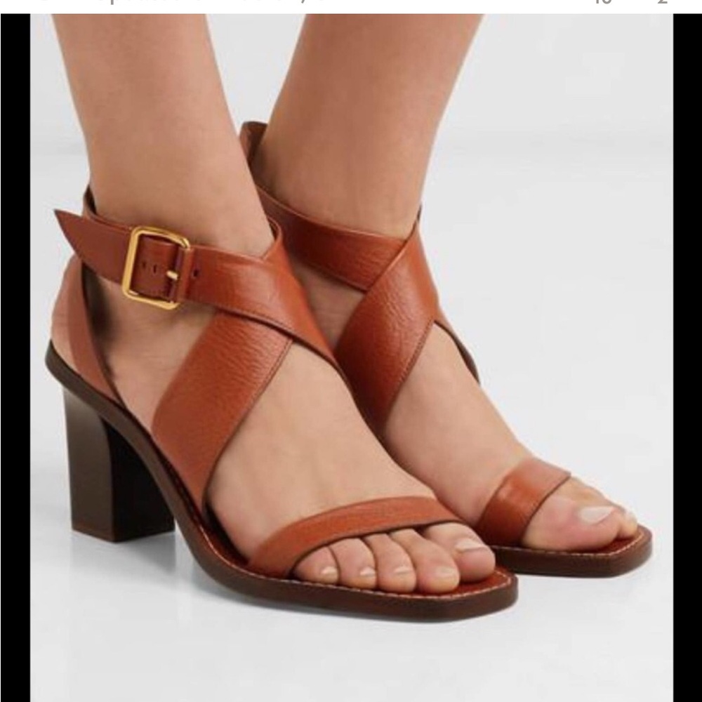 New Chloe Virginia block heel sandals sz 36